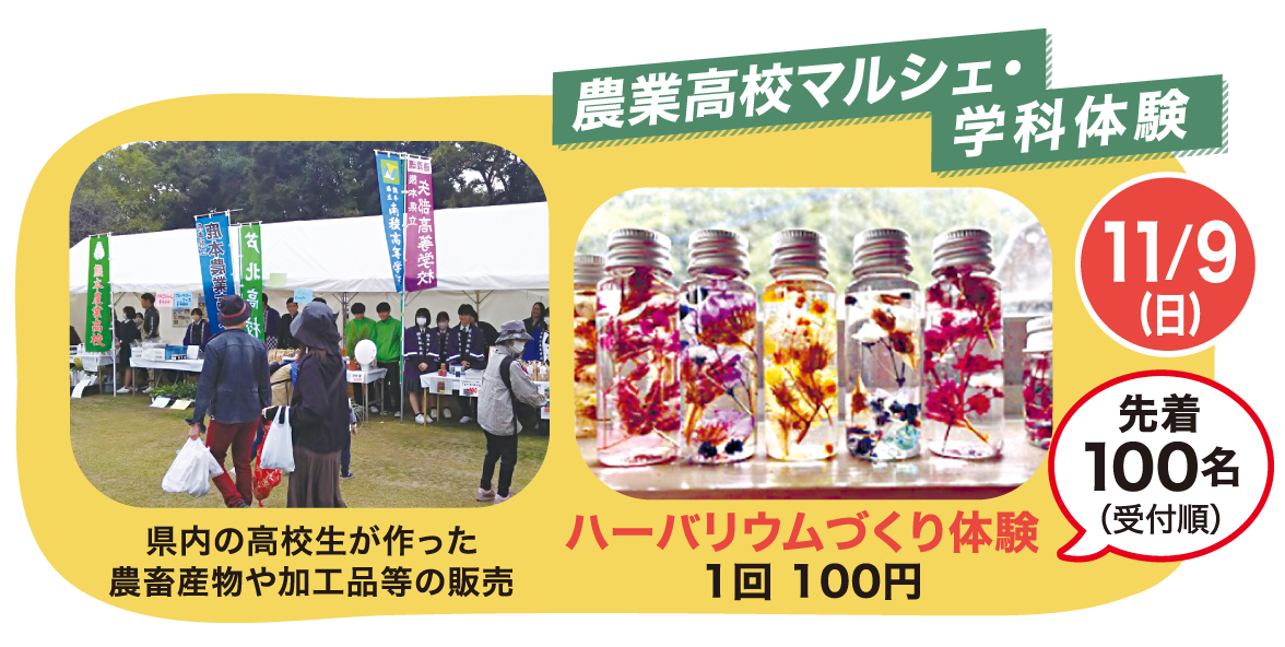 農業高校マルシェ・学科体験